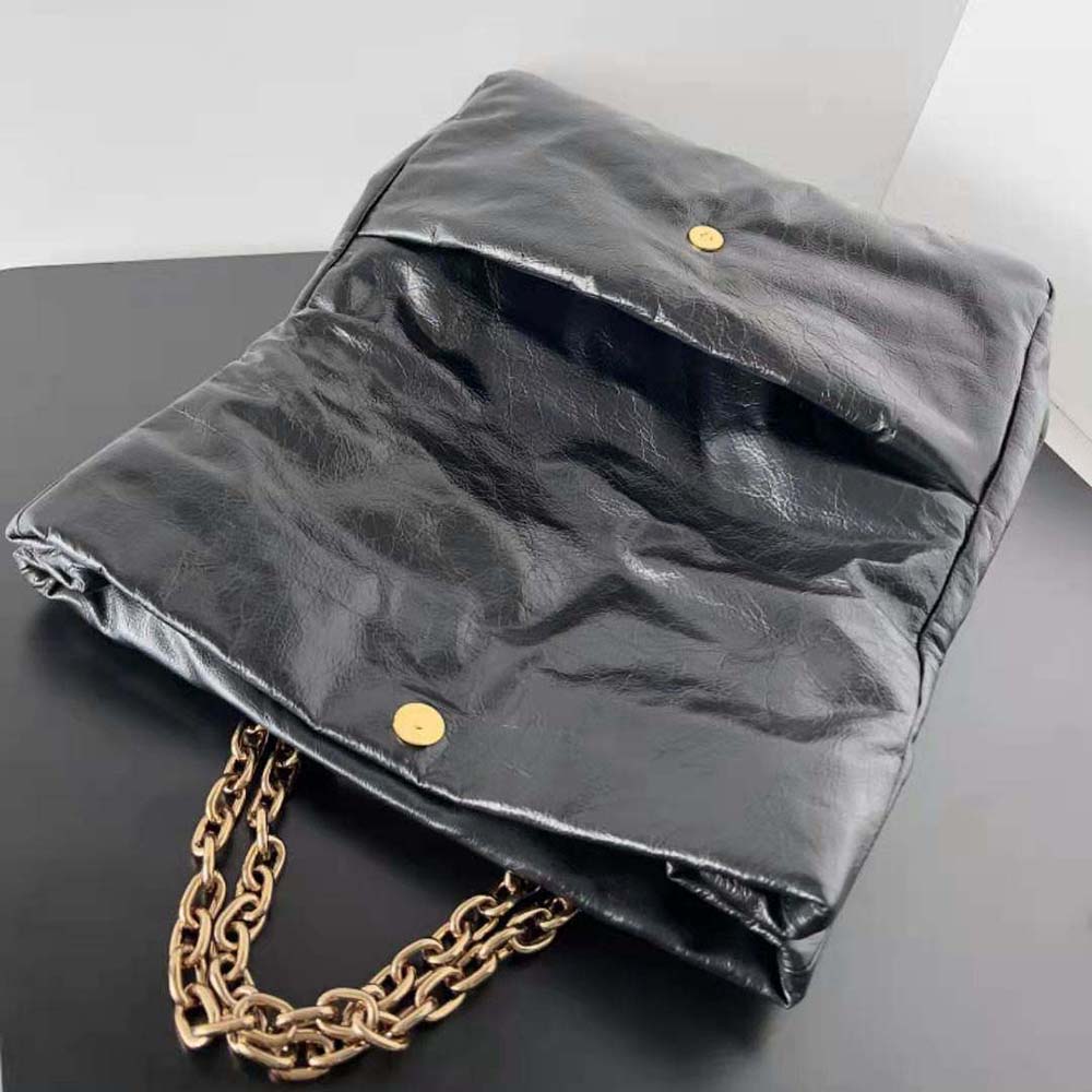 Balenciaga Women Monaco Medium Chain Bag in Black Arena Calfskin - image 5