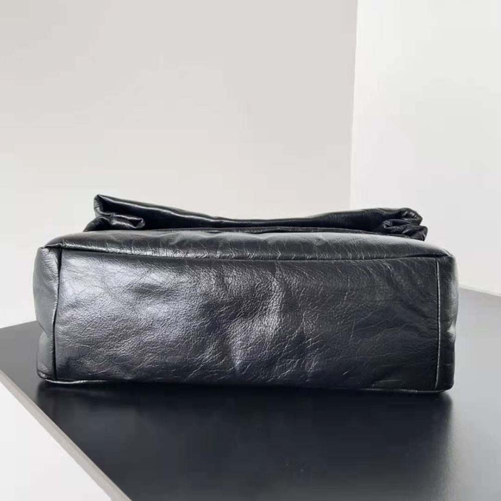 Balenciaga Women Monaco Medium Chain Bag in Black Arena Calfskin - image 4