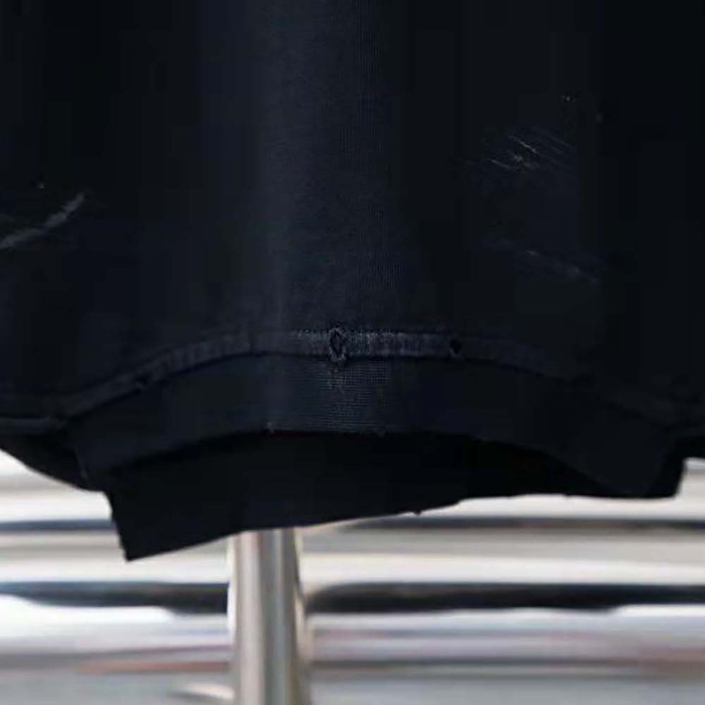 Balenciaga Men Paris Moon Upside Down Long Sleeve T-Shirt Oversized in Black Faded - image 7