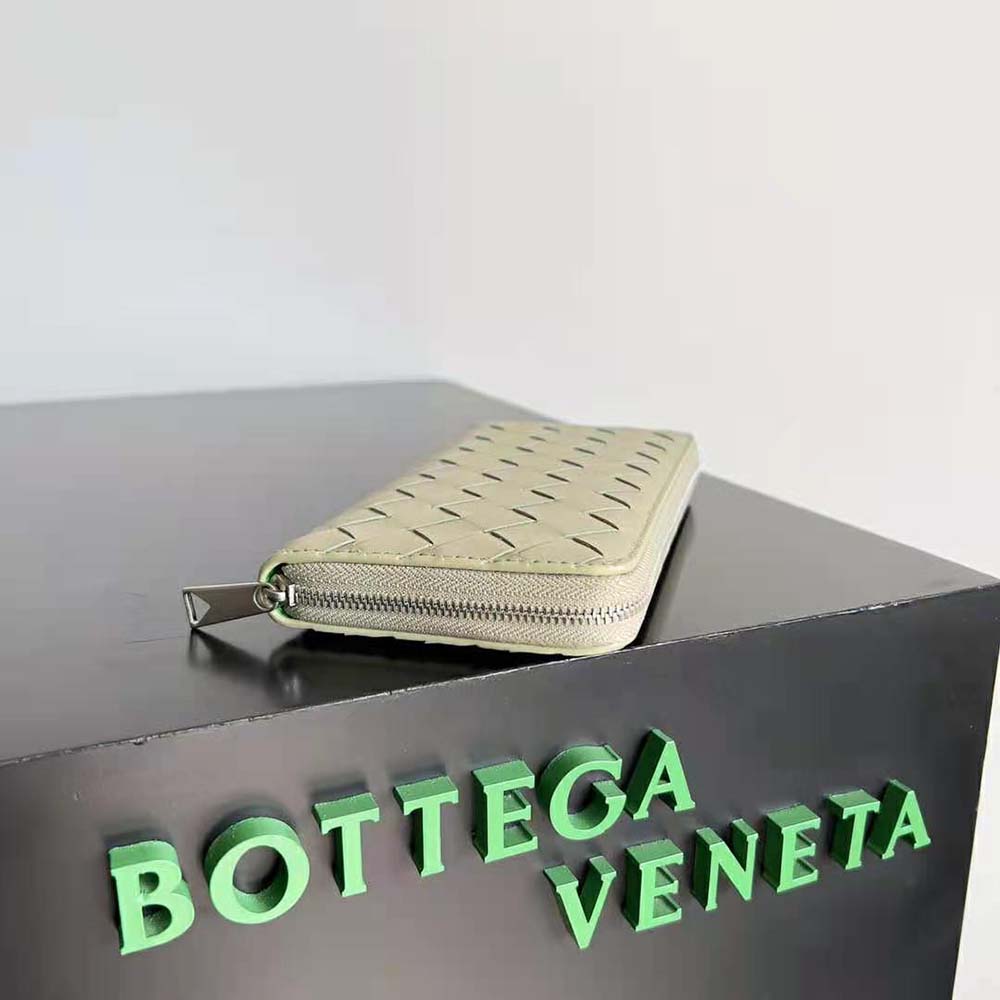 Bottega Veneta Men Intrecciato Zip Around Wallet-Yellow - image 5