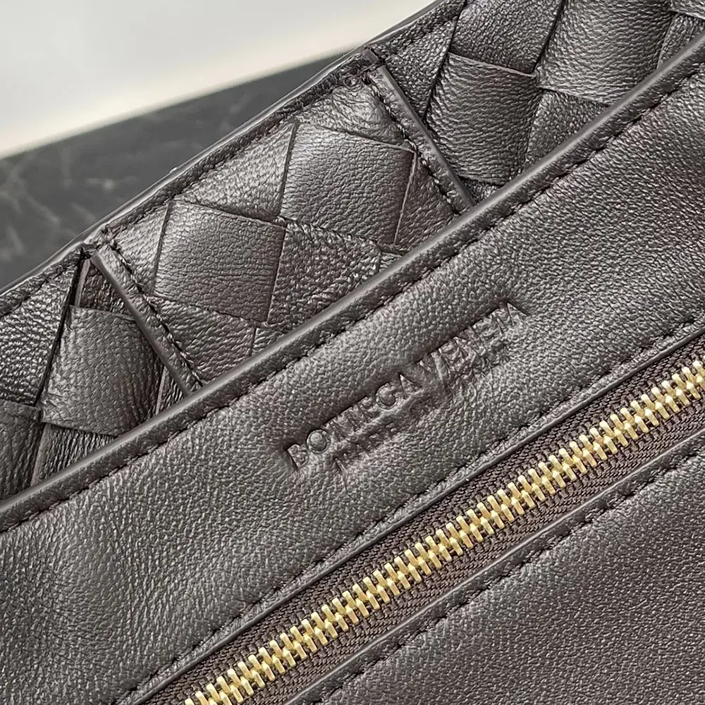 Bottega Veneta Women Medium Andiamo in Lambskin Leather-Chocolate Brown - image 10