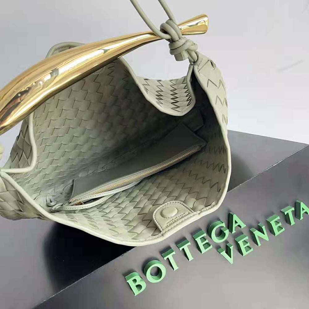 Bottega Veneta Women Medium Sardine in Supple Lambskin Leather-Green - image 7