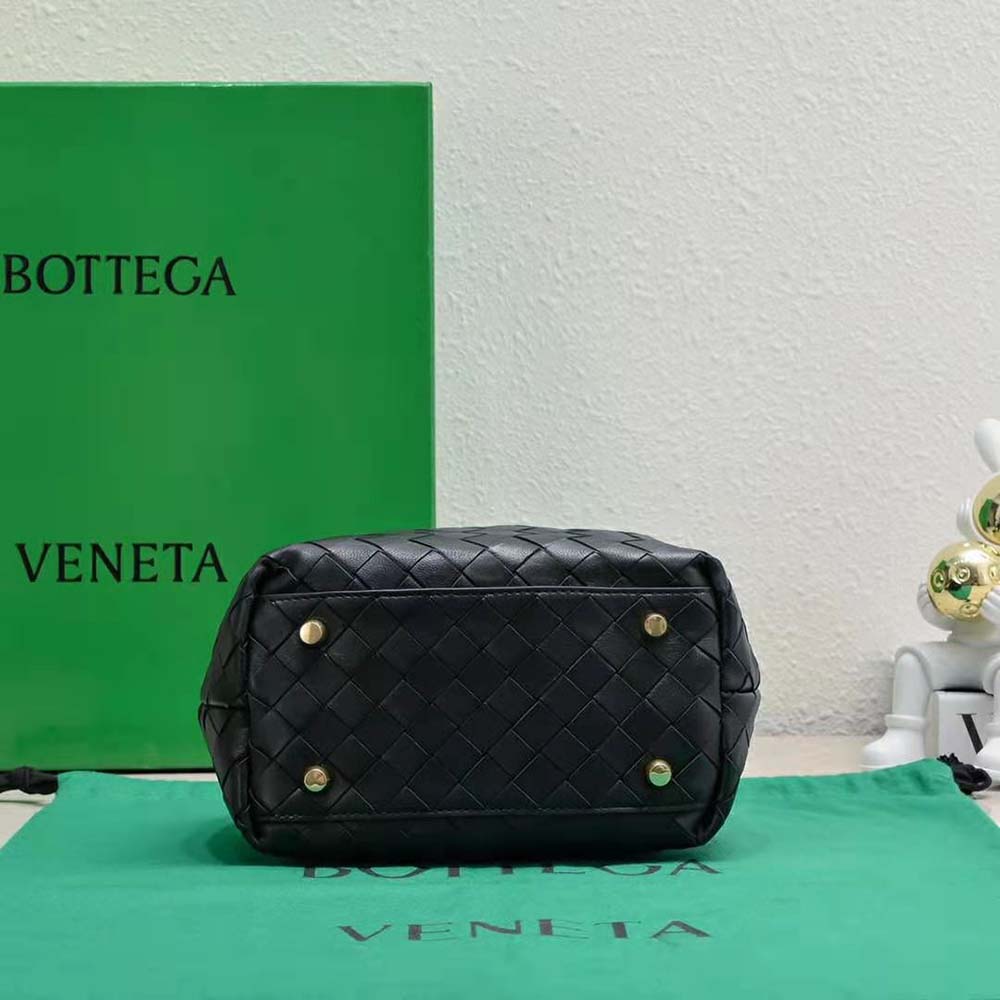 Bottega Veneta Women Mini Bauletto in Intrecciato Nappa Leather-Black - image 5
