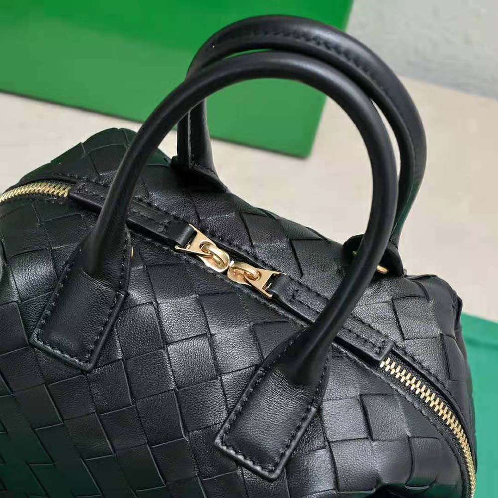Bottega Veneta Women Mini Bauletto in Intrecciato Nappa Leather-Black - image 8
