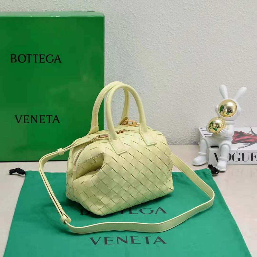 Bottega Veneta Women Mini Bauletto in Intrecciato Nappa Leather-Yellow - image 4