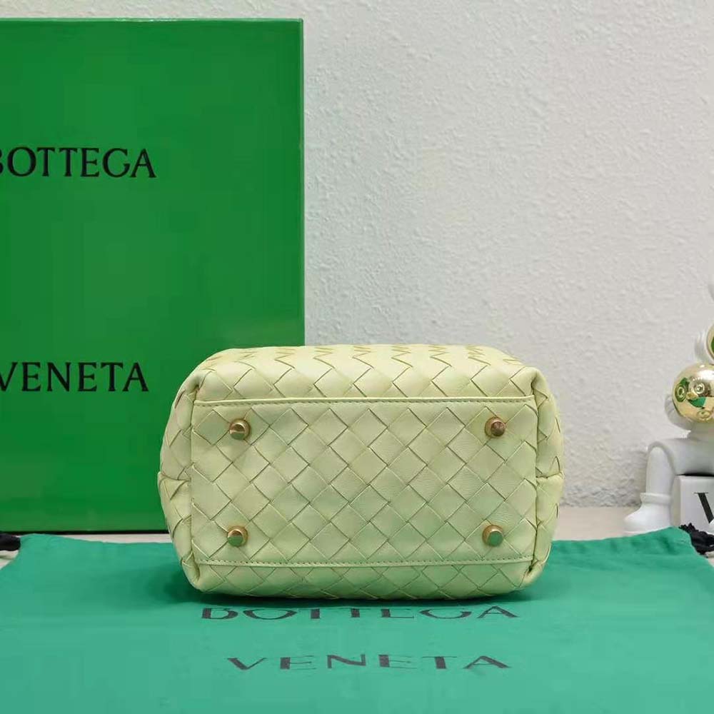 Bottega Veneta Women Mini Bauletto in Intrecciato Nappa Leather-Yellow - image 5