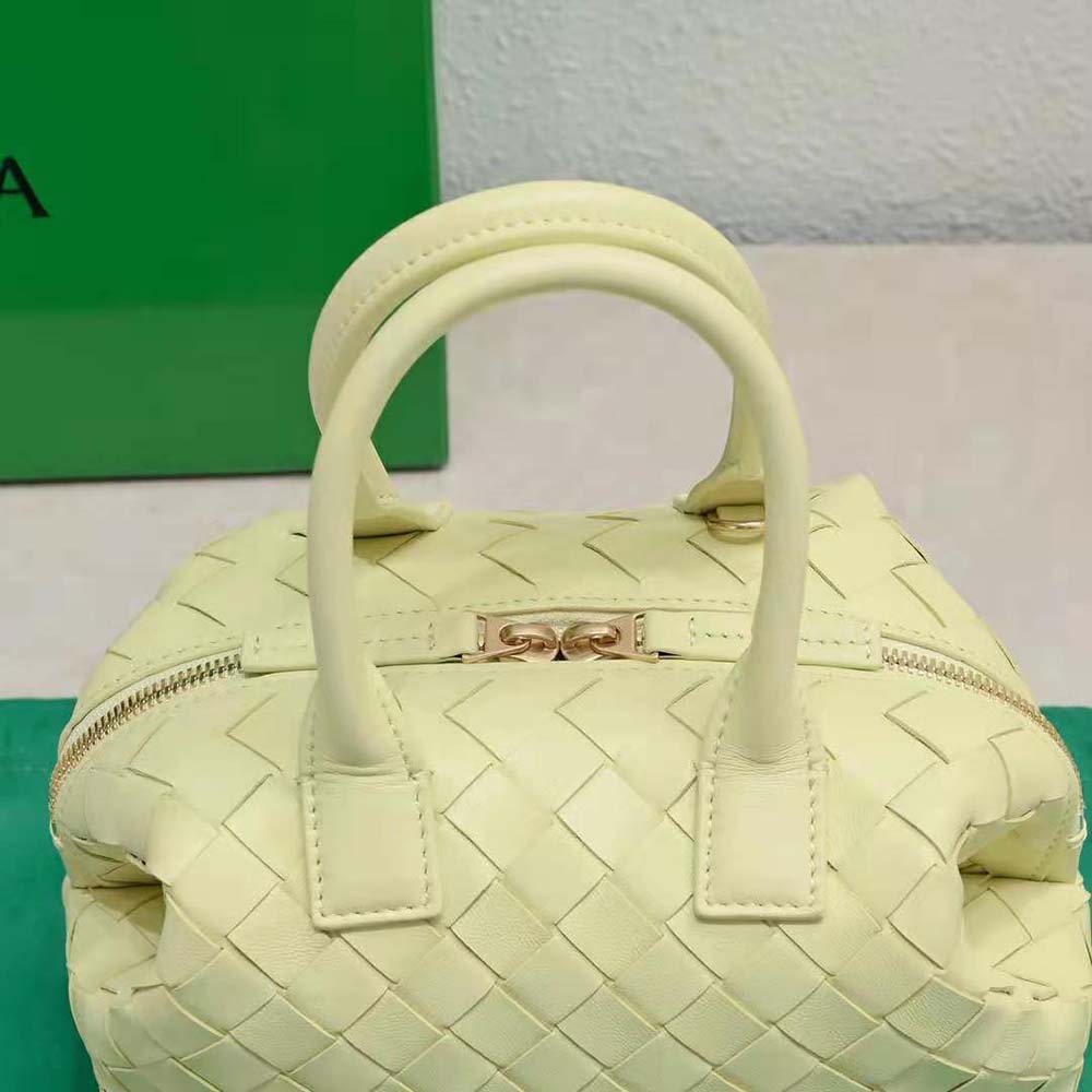 Bottega Veneta Women Mini Bauletto in Intrecciato Nappa Leather-Yellow - image 6