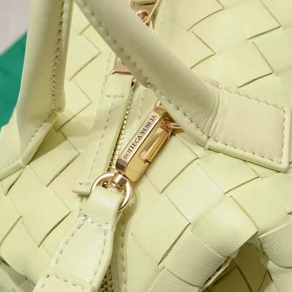 Bottega Veneta Women Mini Bauletto in Intrecciato Nappa Leather-Yellow - image 8