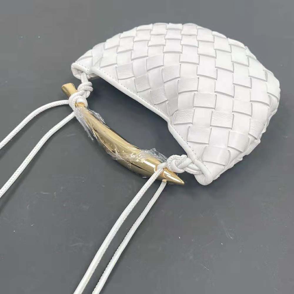 Bottega Veneta Women Mini Sardine in Supple Lambskin Leather-White - image 5