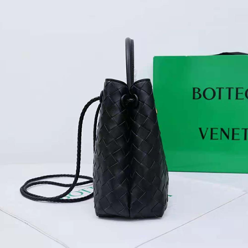 Bottega Veneta Women Small Andiamo in Lambskin Leather-Black - image 5