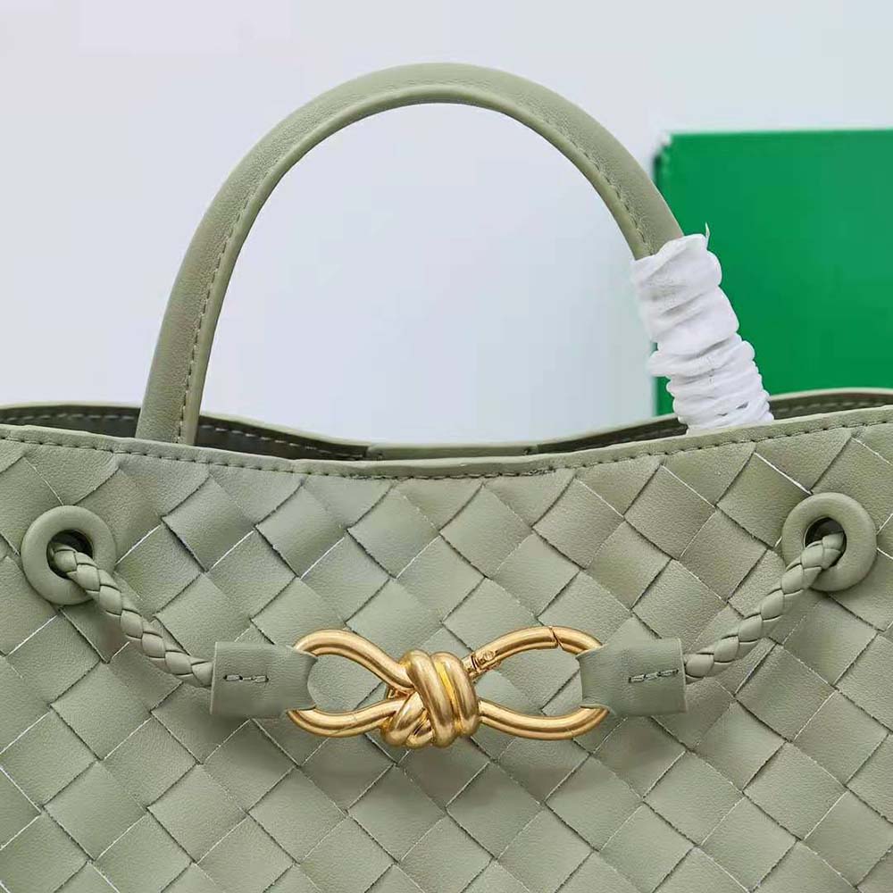 Bottega Veneta Women Small Andiamo in Lambskin Leather-Yellow - image 7
