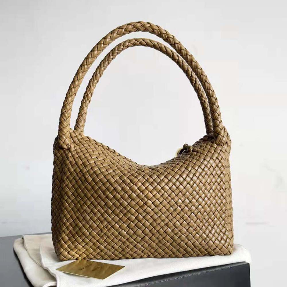 Side angle showing compact silhouette of Bottega Veneta Women Tosca Shoulder Bag