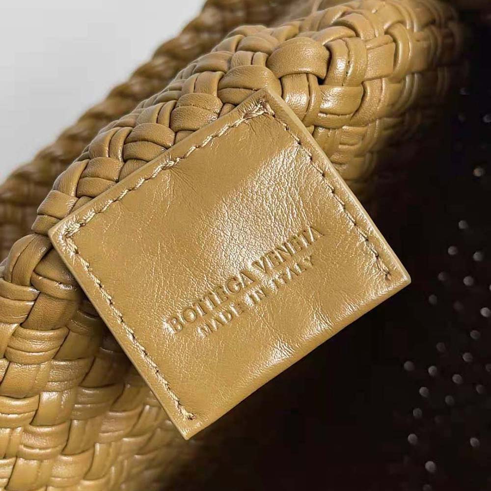 Bottega Veneta Women Tosca Shoulder Bag with Metallic Sphere Closure Woven-Brown - image 9