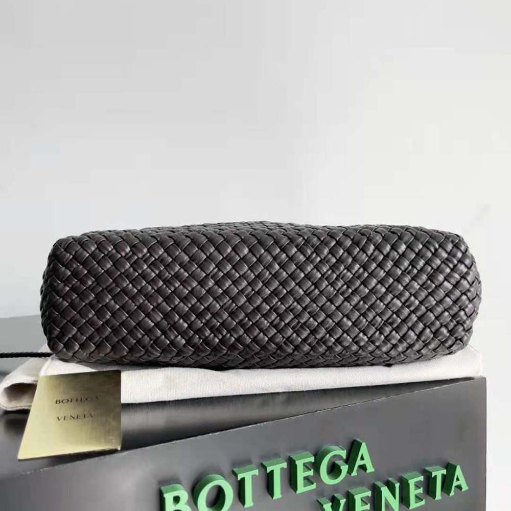 Bottega Veneta Women Tosca Shoulder Bag with Metallic Sphere Closure Woven-Tan - image 4
