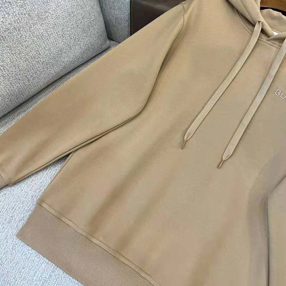Burberry Men Check EKD Cotton Hoodie-Beige - image 4