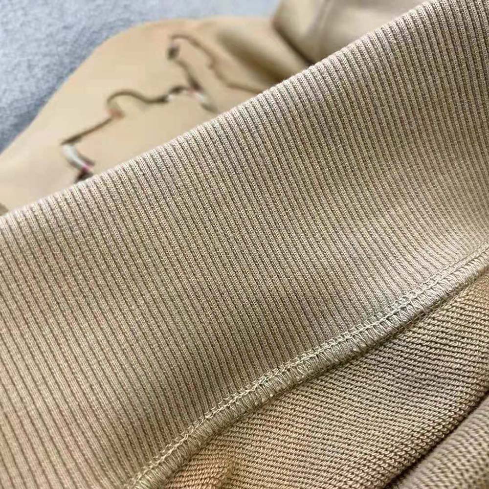 Burberry Men Check EKD Cotton Hoodie-Beige - image 10