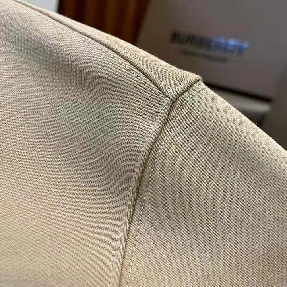 Burberry Men Check EKD Cotton Sweatshirt-Beige - image 9