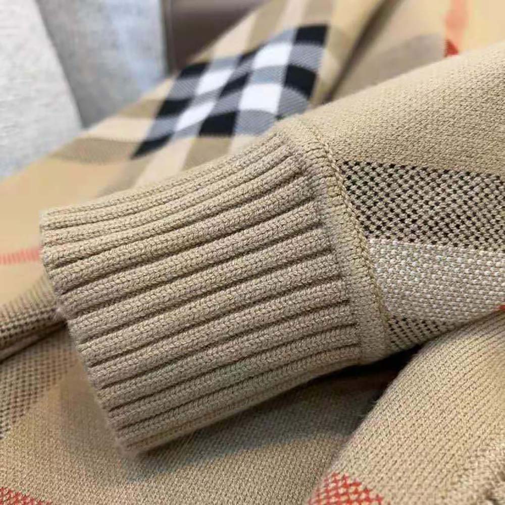 Burberry Men Check Wool Blend Cardigan - image 5