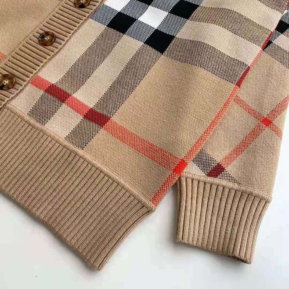 Burberry Men Check Wool Blend Cardigan - image 7