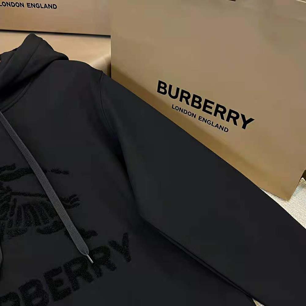 Burberry Men EKD Cotton Hoodie-Black - image 10