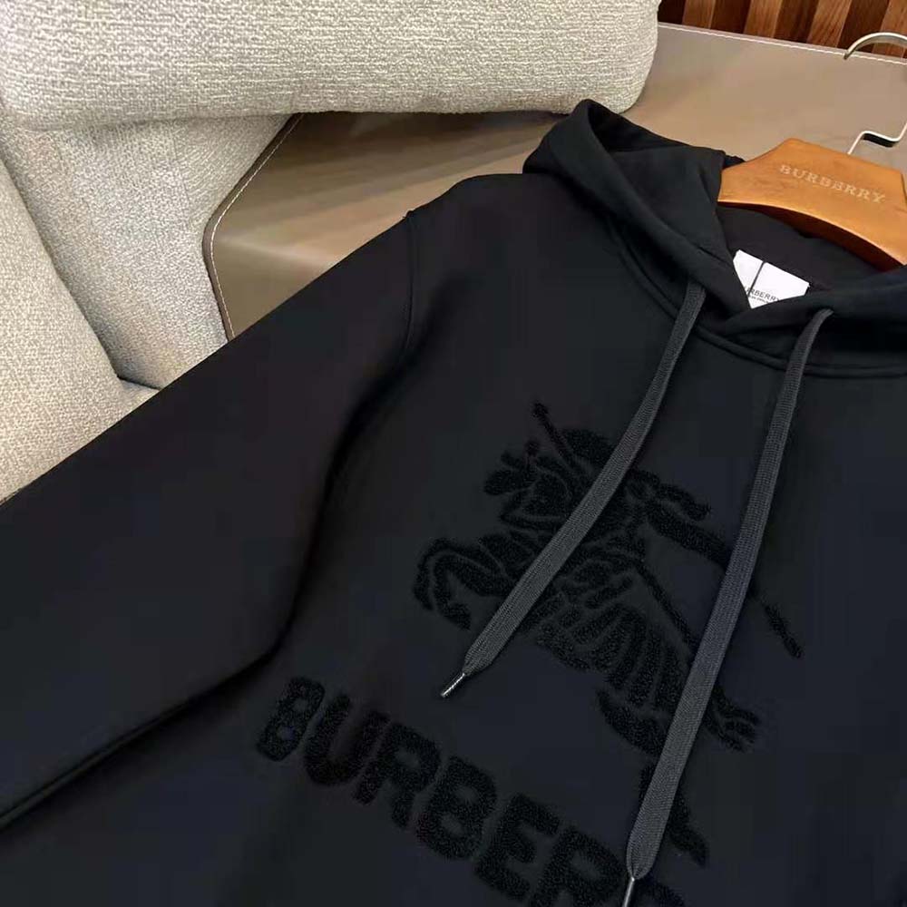 Burberry Men EKD Cotton Hoodie-Black - image 4