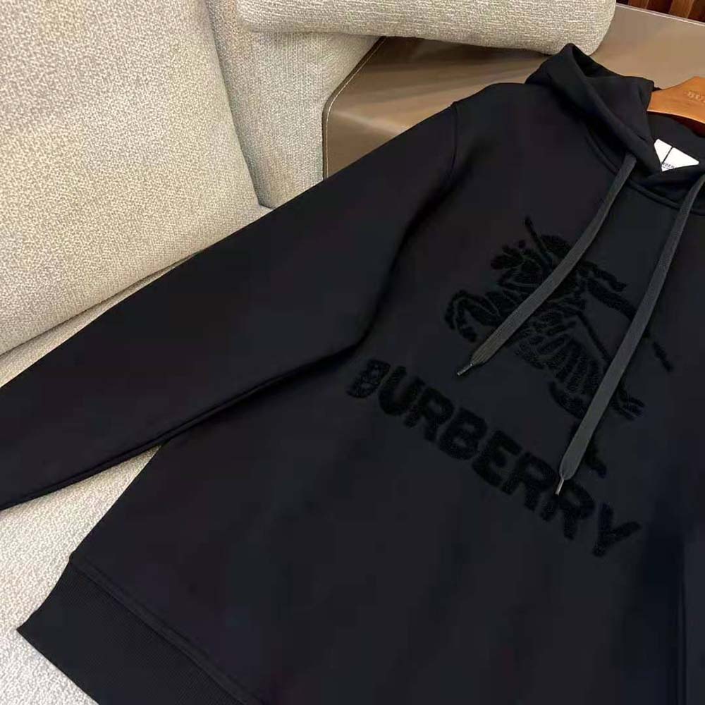 Burberry Men EKD Cotton Hoodie-Black - image 5
