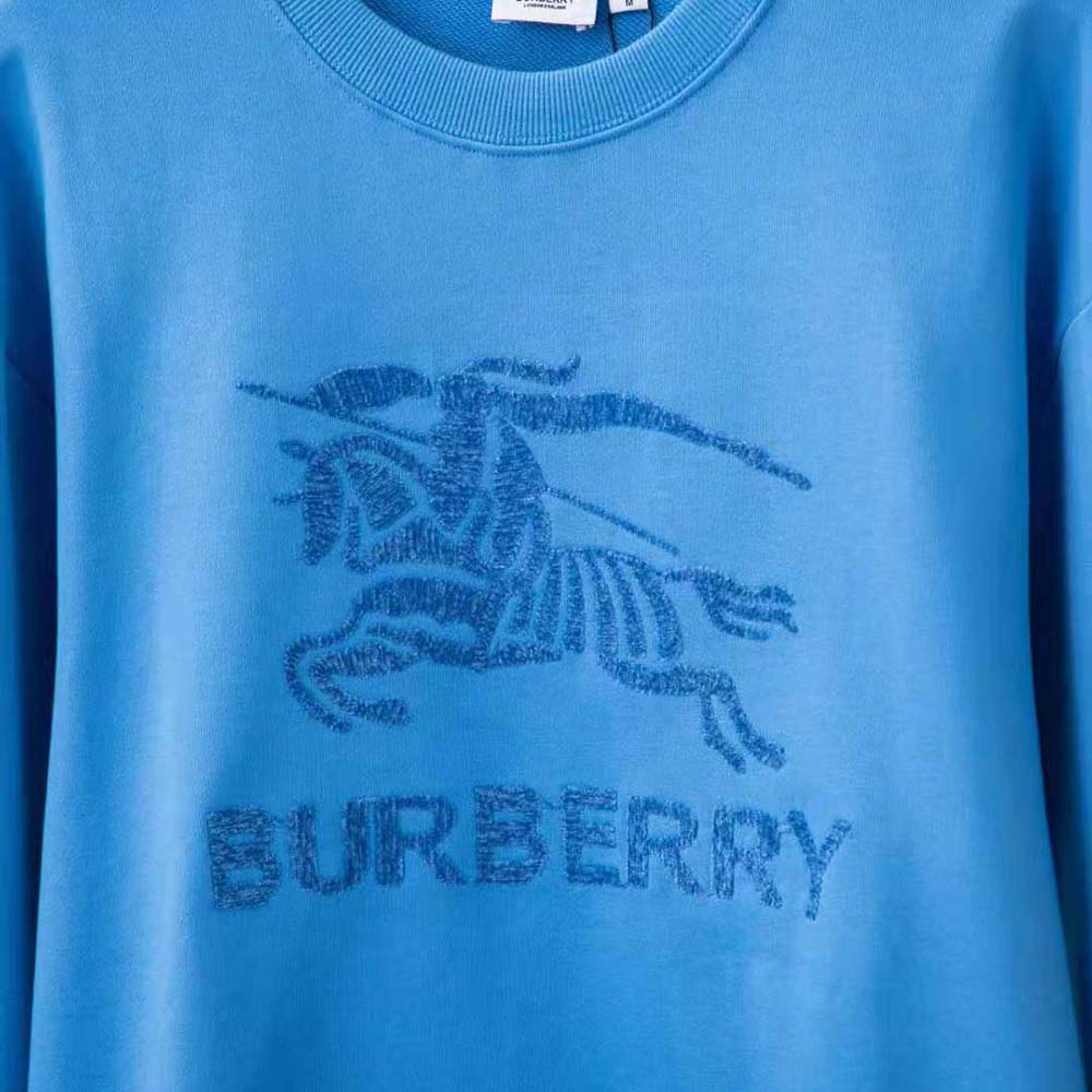 Burberry Men EKD Cotton Sweatshirt-Blue - image 5
