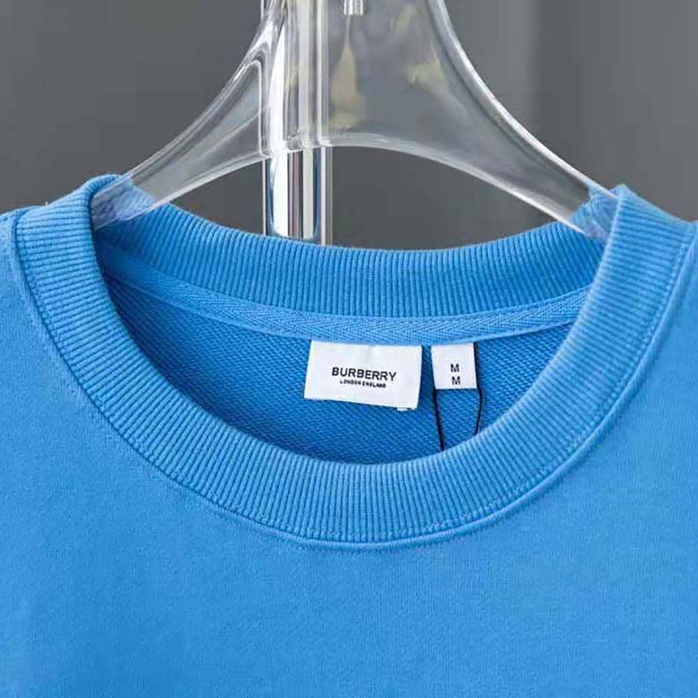 Burberry Men EKD Cotton Sweatshirt-Blue - image 4