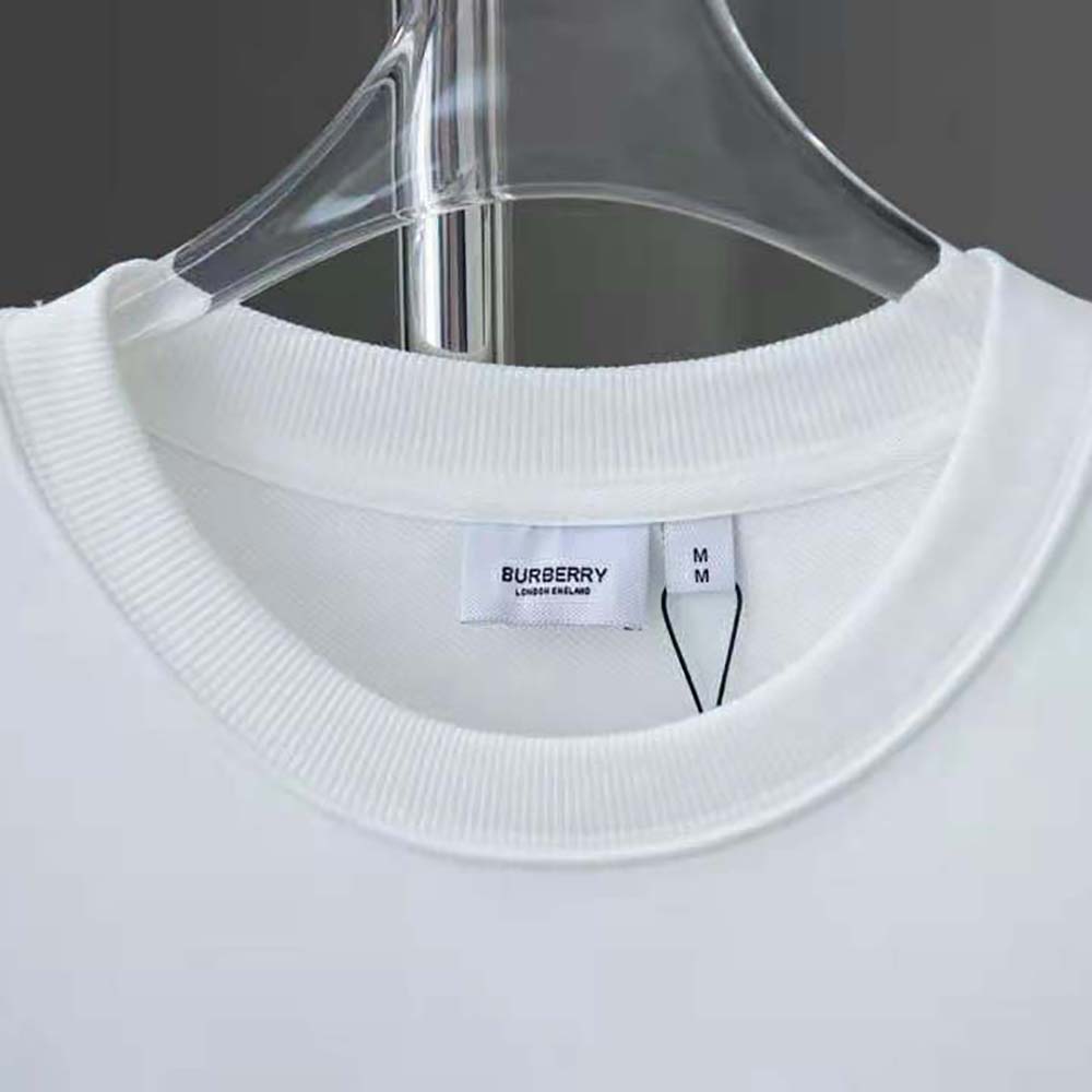 Burberry Men EKD Cotton Sweatshirt-White - image 5