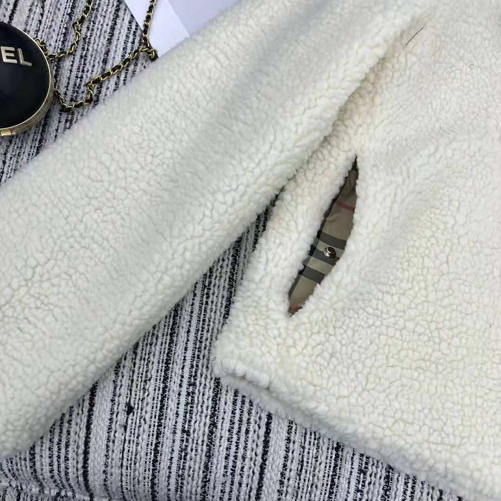 Burberry Men EKD Fleece Hooded Jacket-White - image 9