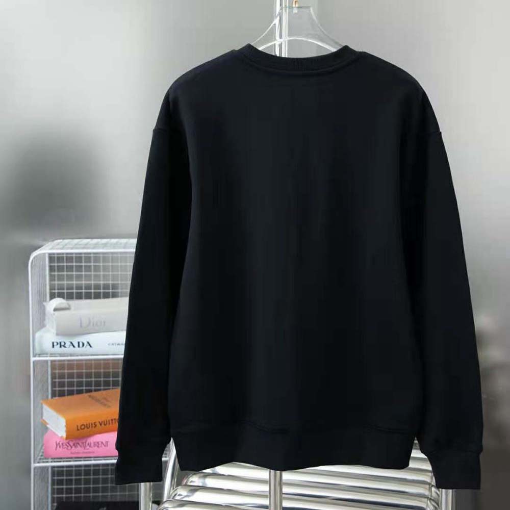 Side angle highlighting relaxed fit of Burberry Men EKD Motif Sweatshirt