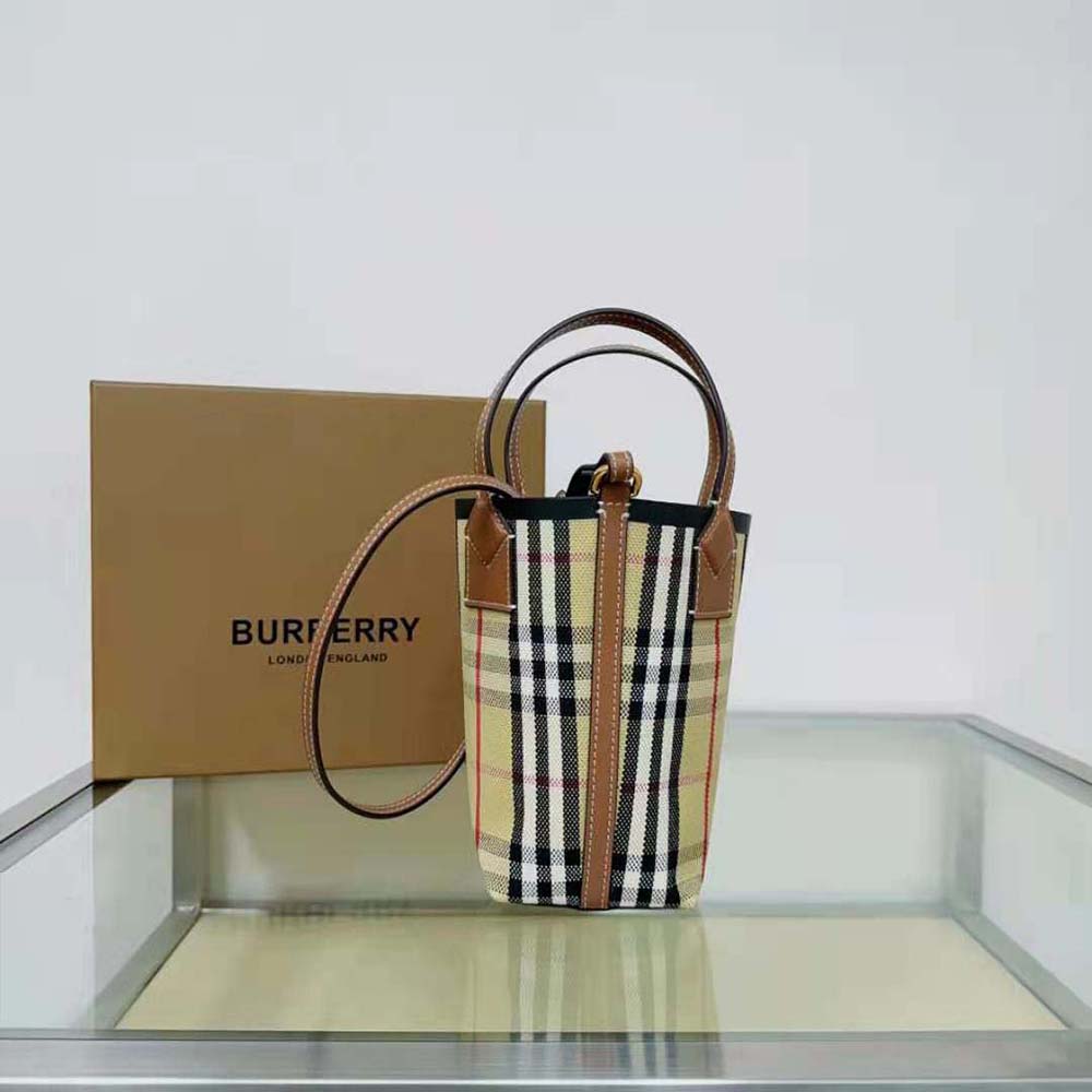 Burberry Women Mini London Tote Bag-Brown - image 4