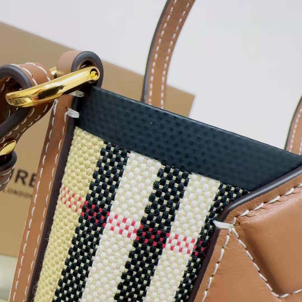Burberry Women Mini London Tote Bag-Brown - image 7