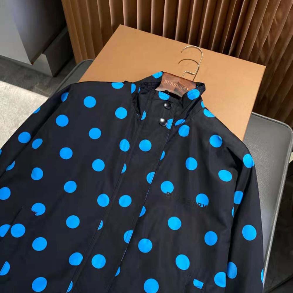 Burberry Women Polka Dot Nylon Jacquard Funnel Neck Jacket - image 6