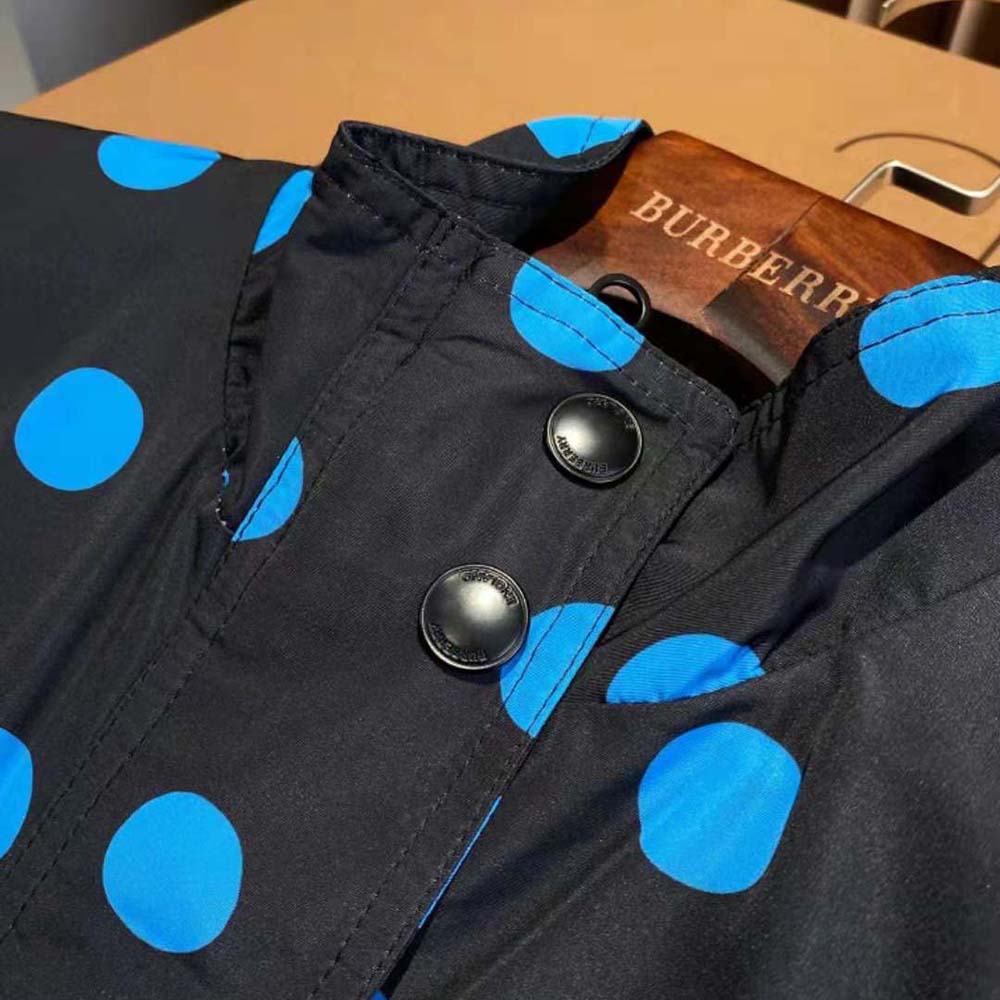 Burberry Women Polka Dot Nylon Jacquard Funnel Neck Jacket - image 8