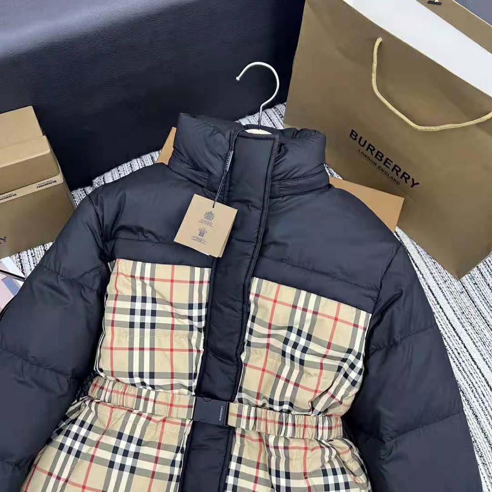 Burberry Women Reversible Down Puffer Jacket-Black - image 7