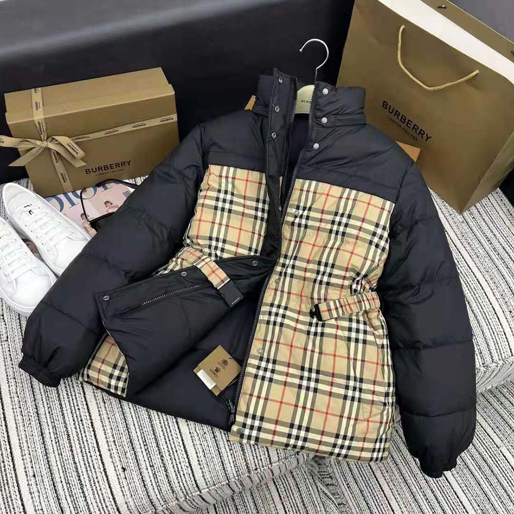 Burberry Women Reversible Down Puffer Jacket-Black - image 5