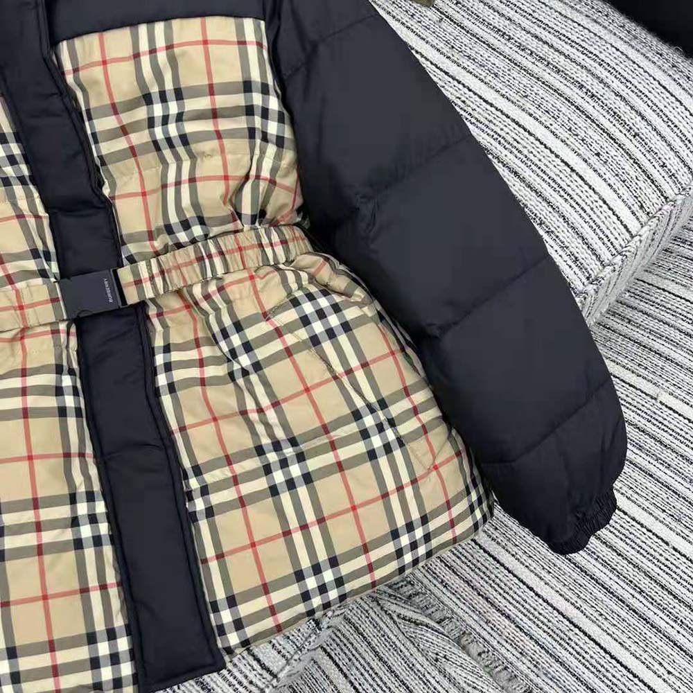Burberry Women Reversible Down Puffer Jacket-Black - image 9