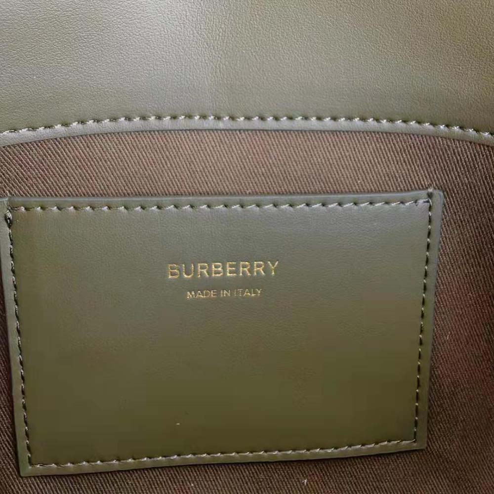 Burberry Women Top Handle Note Bag-Green - image 9