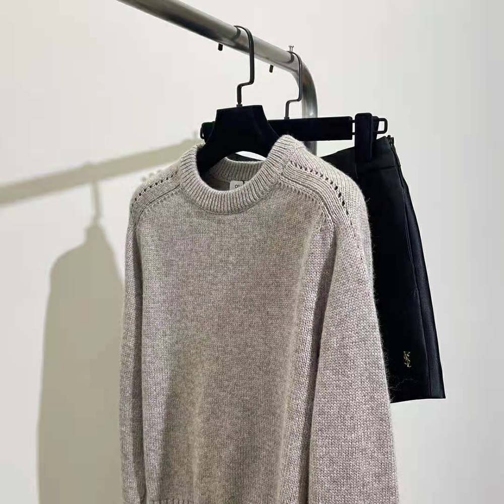 Celine Women Crew Neck Sweater in Seamless Cashmere - image 4