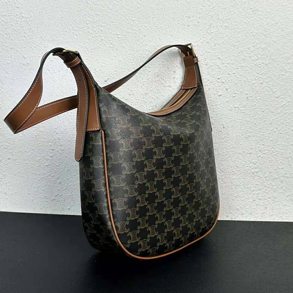 Celine Women Heloise Bag in Triomphe Canvas and Calfskin - image 5