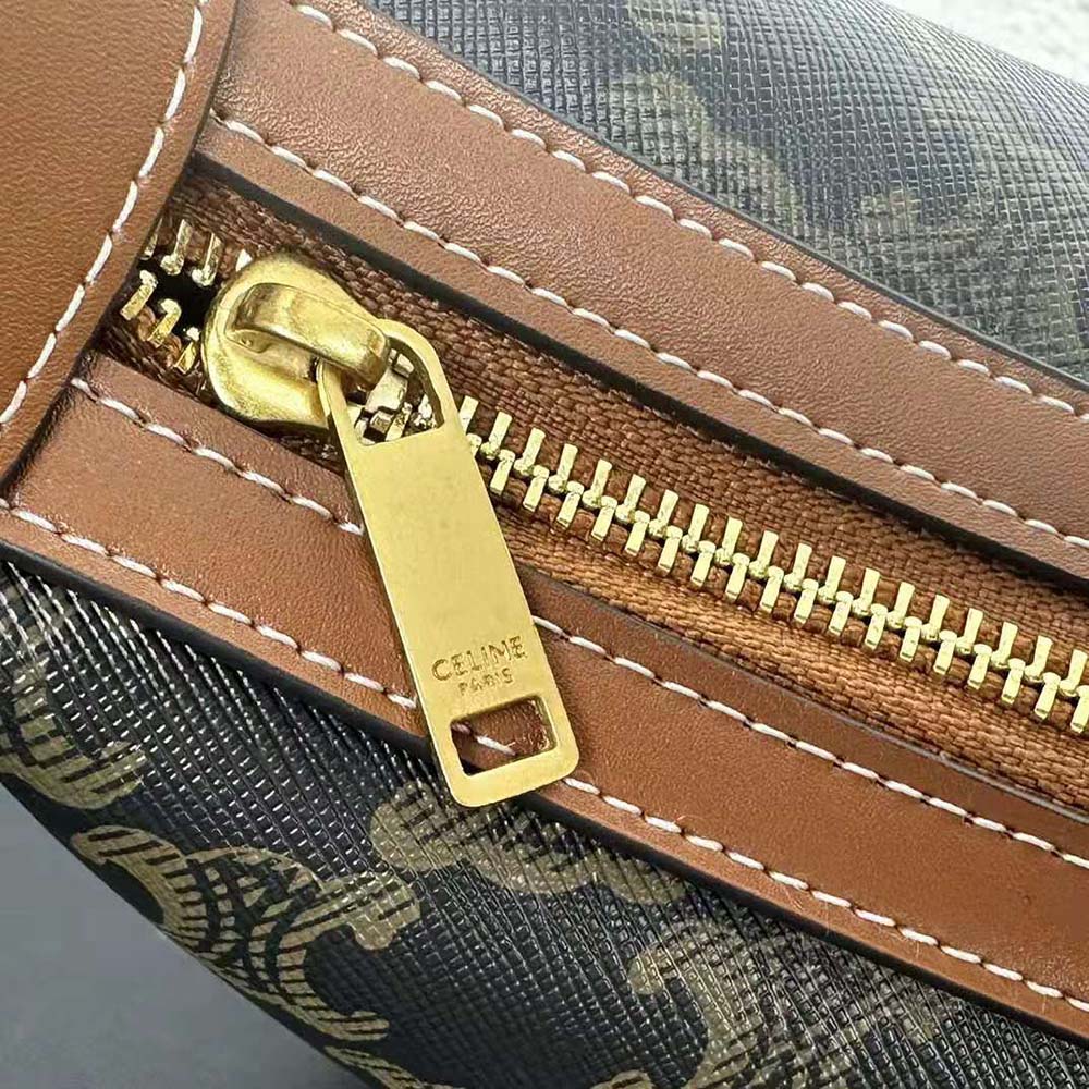 Celine Women Heloise Bag in Triomphe Canvas and Calfskin - image 8