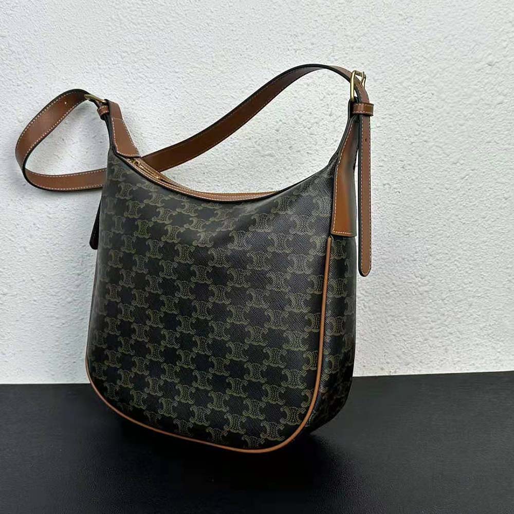 Celine Women Heloise Bag in Triomphe Canvas and Calfskin - image 4