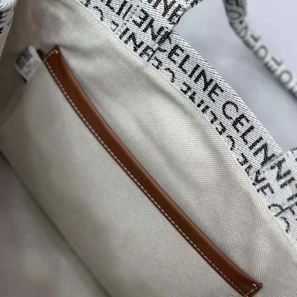 Celine Women Large Cabas Thais in Textile with Celine All-over - image 9