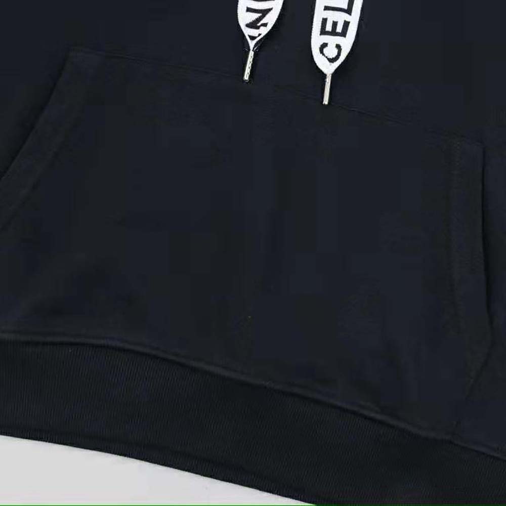 Celine Women Loose Hooded Sweatshirt in Cotton Fleece - image 7