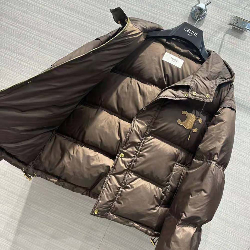 Celine Men Triomphe Cropped Down Jacket in Lightweight Nylon - image 4
