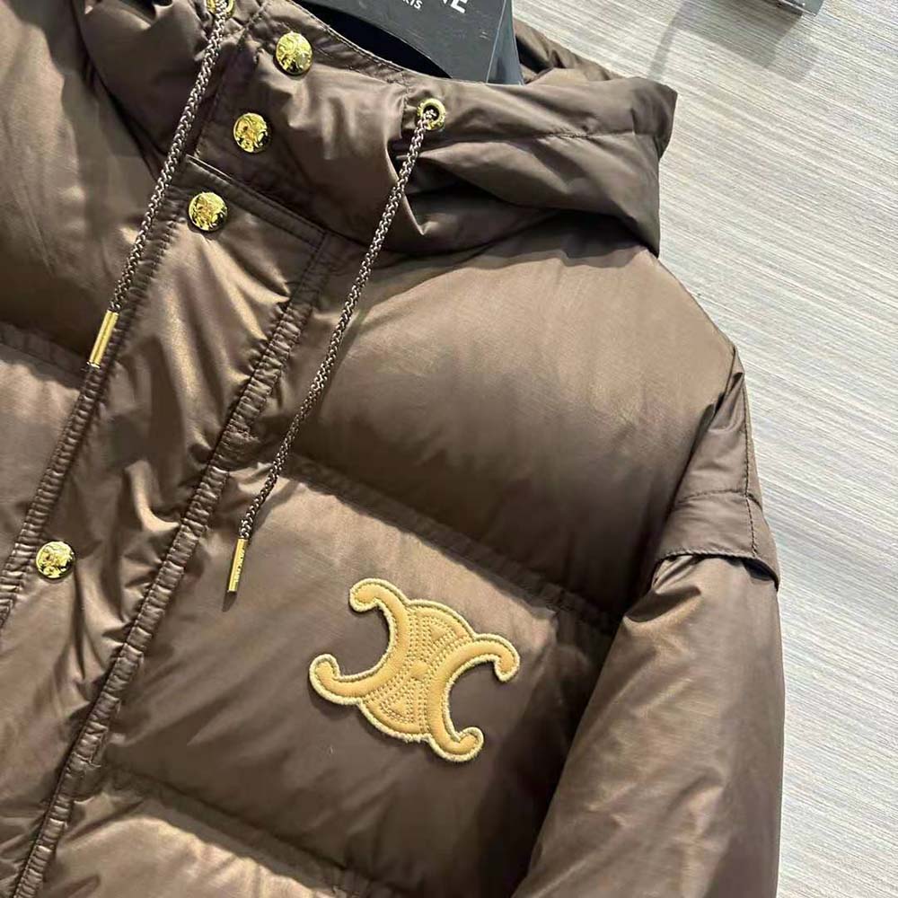 Celine Men Triomphe Cropped Down Jacket in Lightweight Nylon - image 8