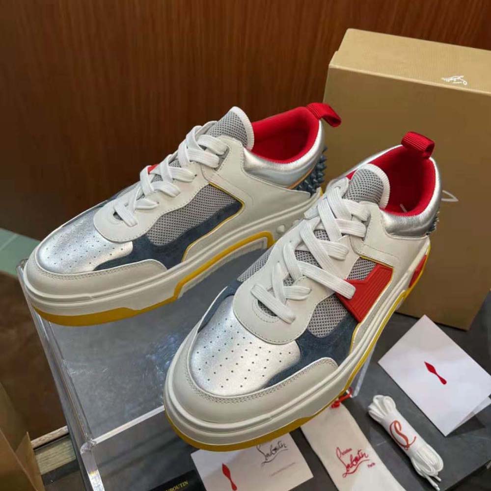 Top angle showing laces and silhouette of Christian Louboutin Unisex Astroloubi