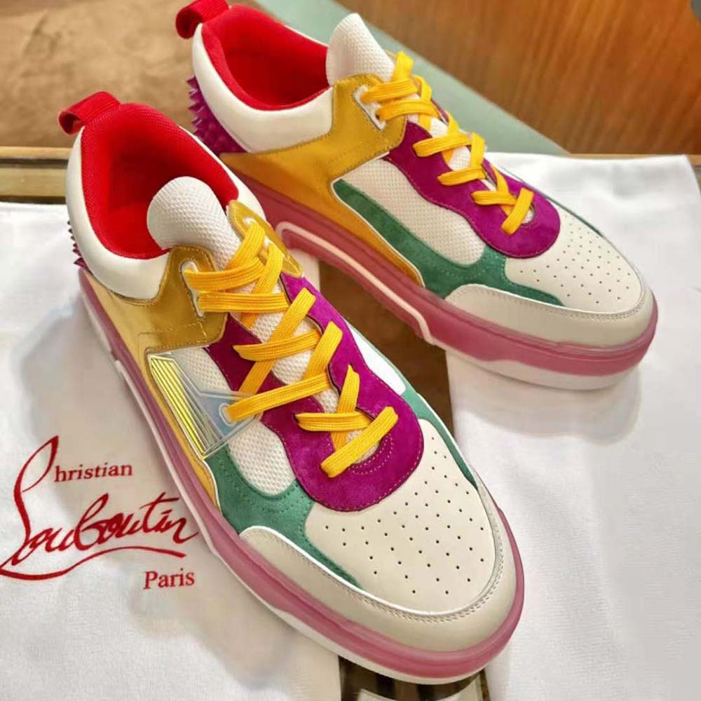 Top angle showing laces and silhouette of Christian Louboutin Astroloubi