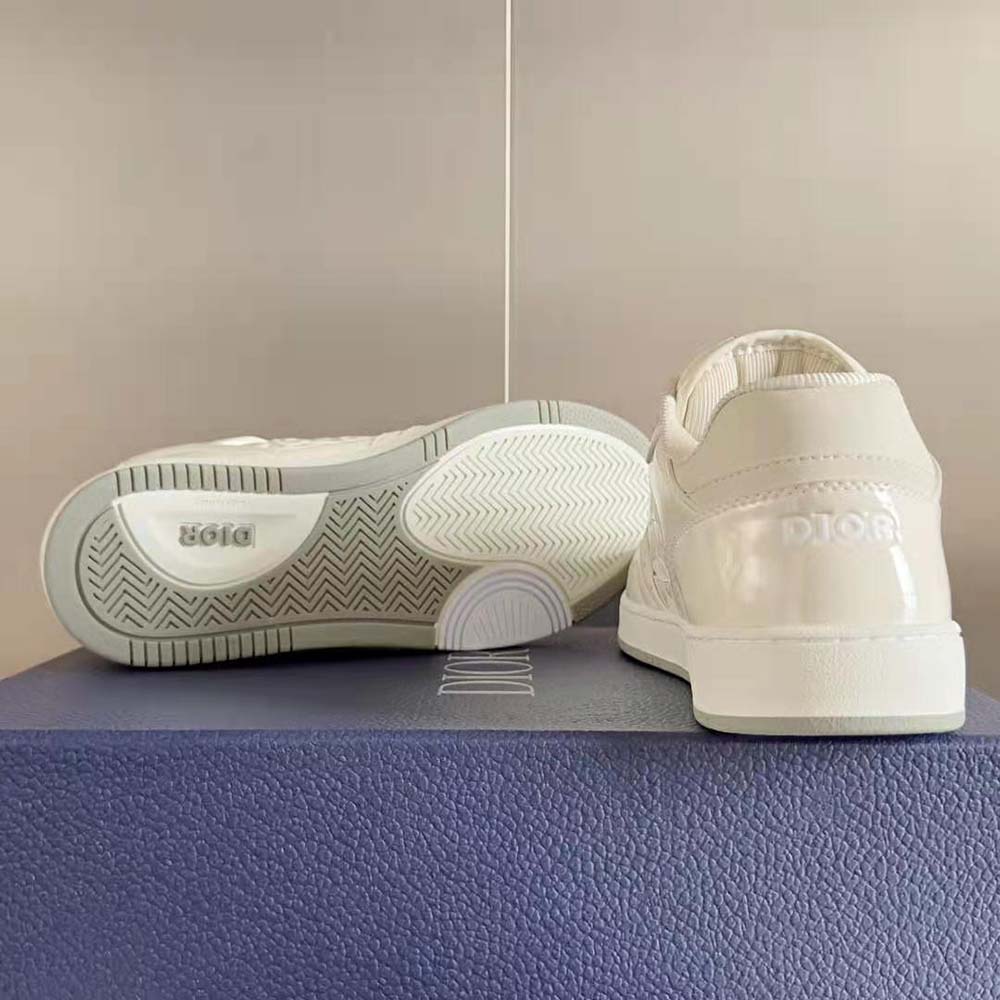 Dior Men B27 Low-top Sneaker Cream Patent Calfskin and Dior Oblique Gravity Leather - image 10